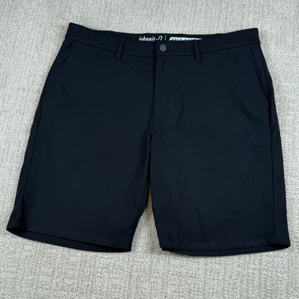 Johnnie-O Mens 34 Black 9" Prep-Formance Performance Golf Shorts